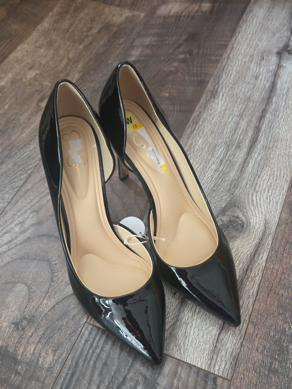 Jessica Simpson Black Patent Pointed-Toe Pumps